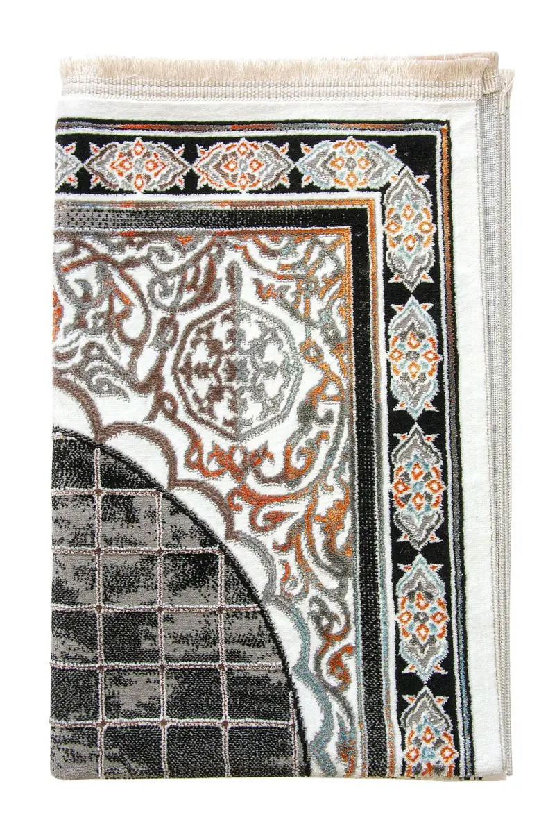 Lüks Halı Tipi Dokuma Seccade Siyah - 2