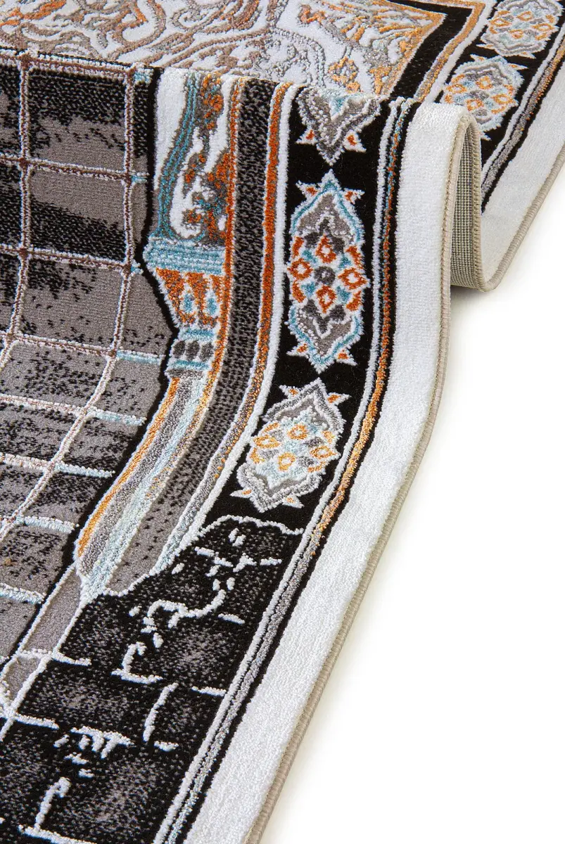 Lüks Halı Tipi Dokuma Seccade Siyah - 3