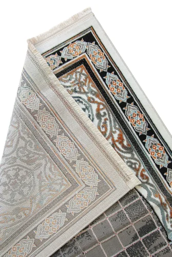 Lüks Halı Tipi Dokuma Seccade Siyah - 2