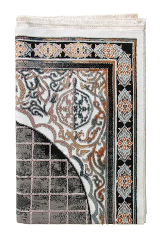 Lüks Halı Tipi Dokuma Seccade Siyah - 3