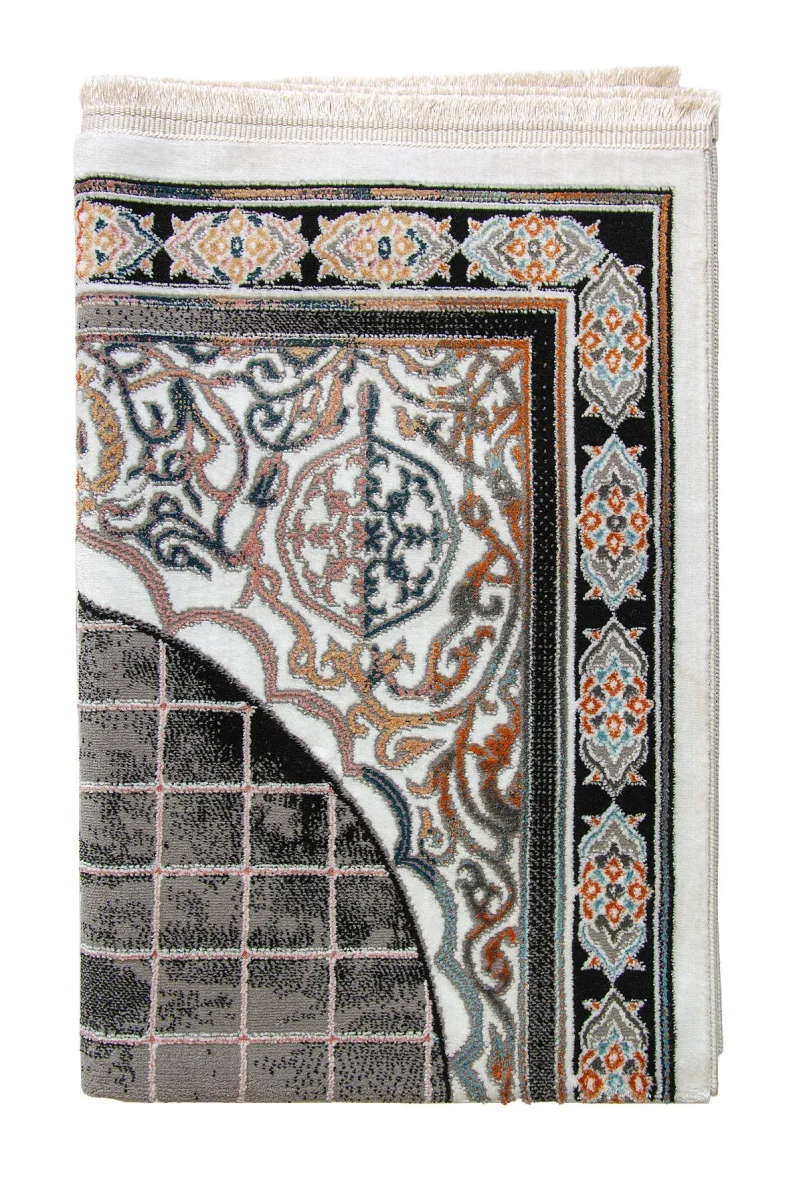 Lüks Halı Tipi Dokuma Seccade Siyah - 3