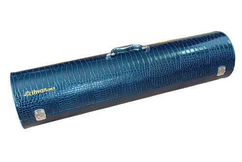 Lüks Deri Silindir Çantalı Peluş Seccade Lacivert - 7