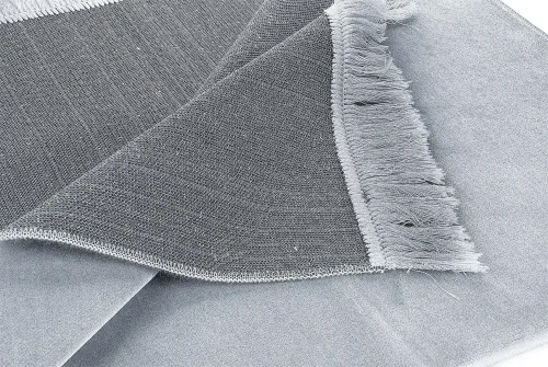 Lüks Düz Desensiz Kadife Velür Seccade Açık Gri - İhvan (1)