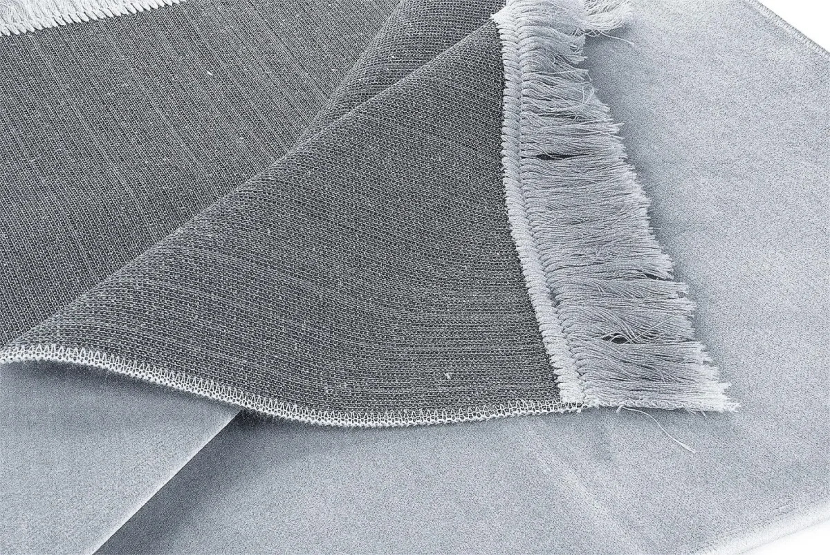 Lüks Düz Desensiz Kadife Velür Seccade Açık Gri - 2