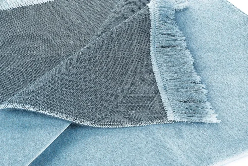 Lüks Düz Desensiz Kadife Velür Seccade Açık Mavi - 3