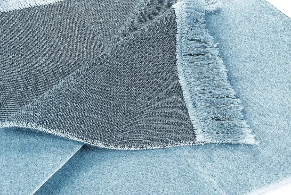 Lüks Düz Desensiz Kadife Velür Seccade Açık Mavi - 3