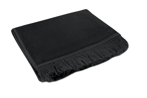 Lüks Düz Desensiz Kadife Velür Seccade Siyah - İhvan (1)