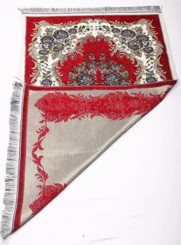 Lüks Gülce Şönil Seccade - 0260 - Bordo Renk - İhvan (1)