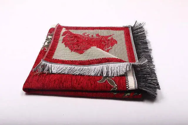 Lüks Gülce Şönil Seccade - 0260 - Bordo Renk - 4