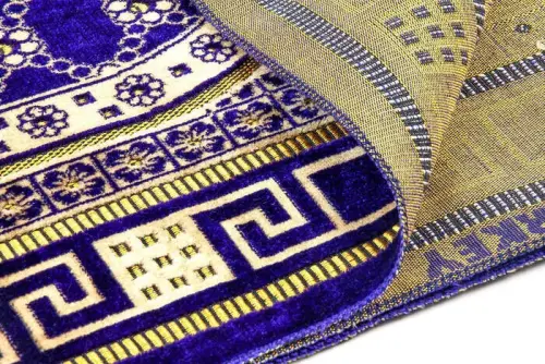 Lüks Kadife Şipinger Seccade Tesbih Hediyeli Mor - 3