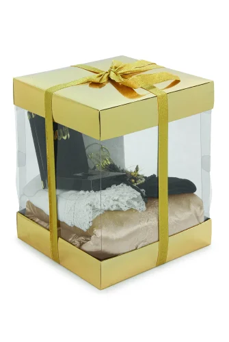 Lüks Özel PVC Kutu Hediyelik Çeyizlik İbadet Seti - Gold - 3