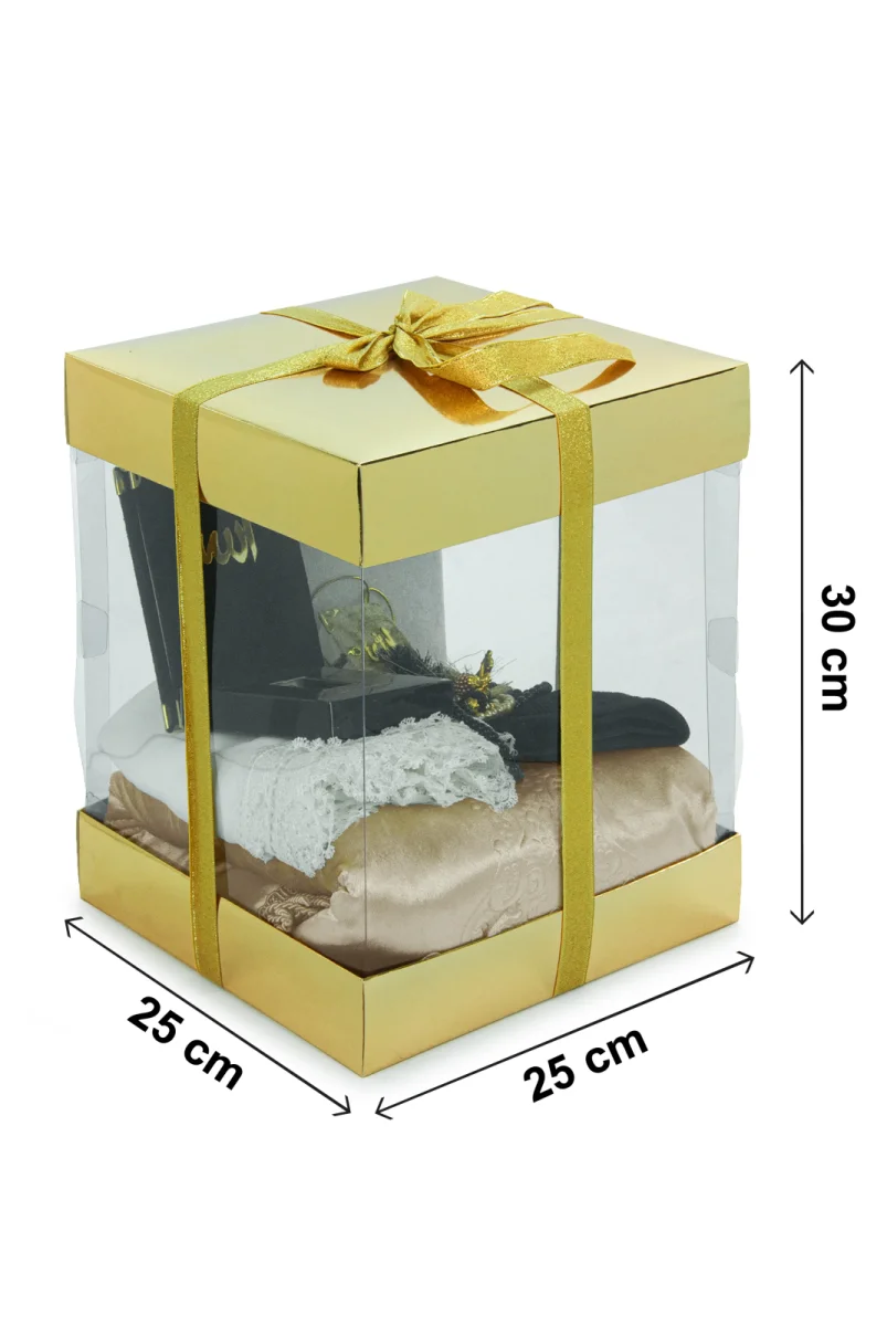 Lüks Özel PVC Kutu Hediyelik Çeyizlik İbadet Seti - Gold - 6