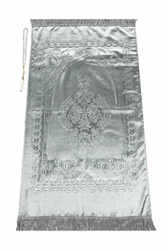 Lüks Özel PVC Kutu Hediyelik Çeyizlik İbadet Seti - Gümüş - 6