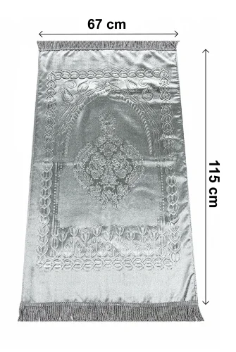 Lüks Özel PVC Kutu Hediyelik Çeyizlik İbadet Seti - Gümüş - 8