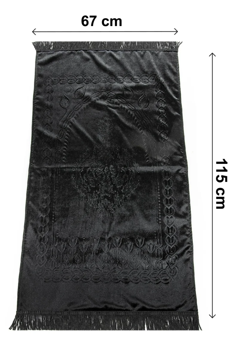 Lüks Özel PVC Kutu Hediyelik Çeyizlik İbadet Seti - Siyah - 7