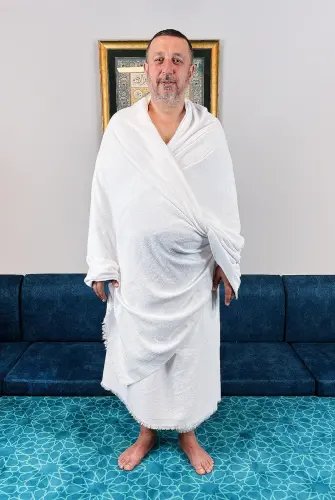 Lüks Pamuk Hac Umre İçin Erkek İhram, Yumuşak, Dikişsiz, 1250gr. Kemer Hediyeli Kutulu Set (CVZ) - 1