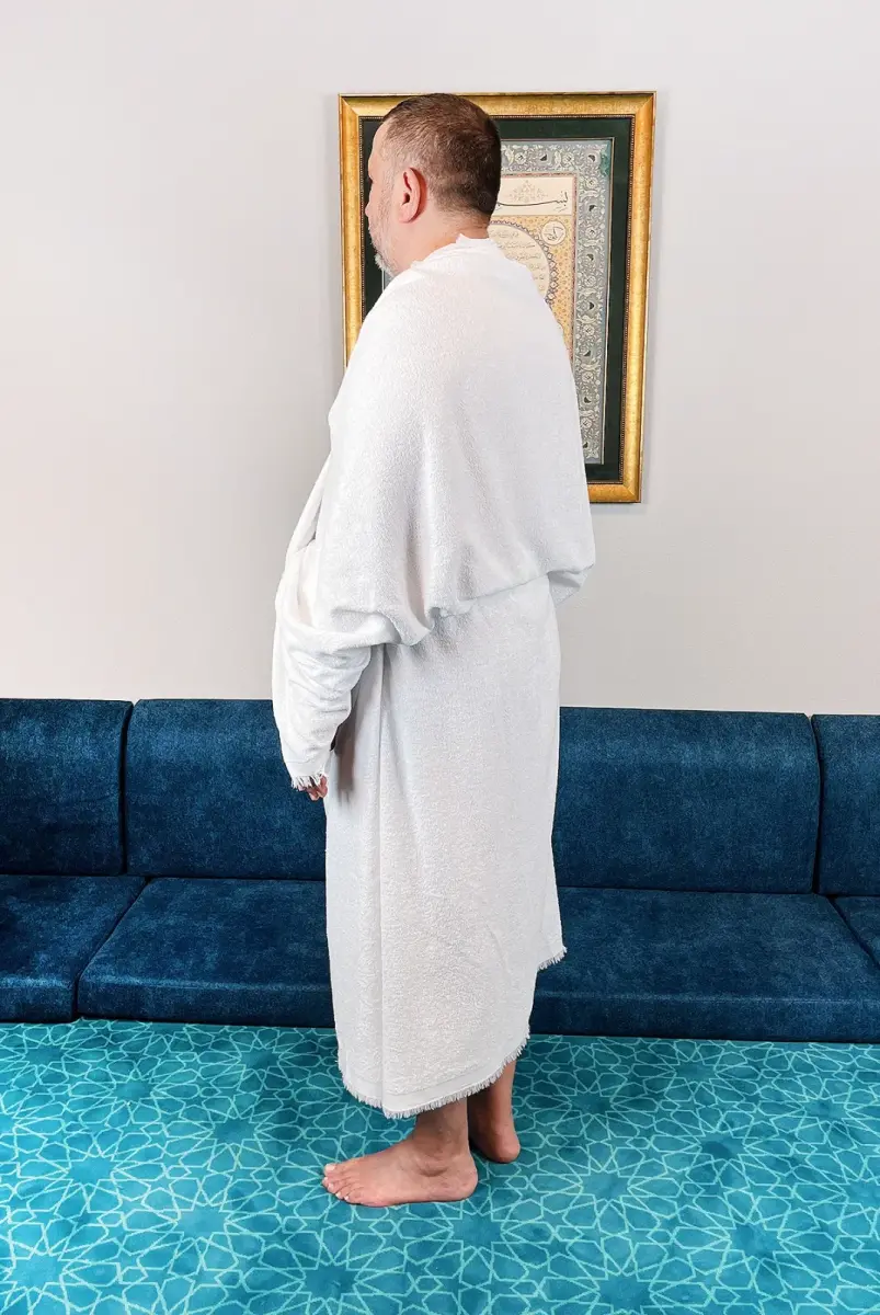 Lüks Pamuk Hac Umre İçin Erkek İhram, Yumuşak, Dikişsiz, 1250gr. Kemer Hediyeli Kutulu Set (CVZ) - 6