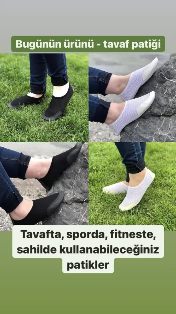 Lüks Pratik Siyah Hac Umre Tavaf Patiği - 4