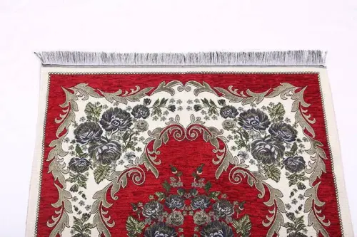 Lux Gulce Chenille Prayer Rug - 0260 - Claret Red Color - 3