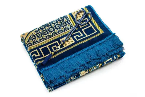 Luxurious Velvet Şipinger Prayer Rug Rosary with Gift Oil - İhvan (1)