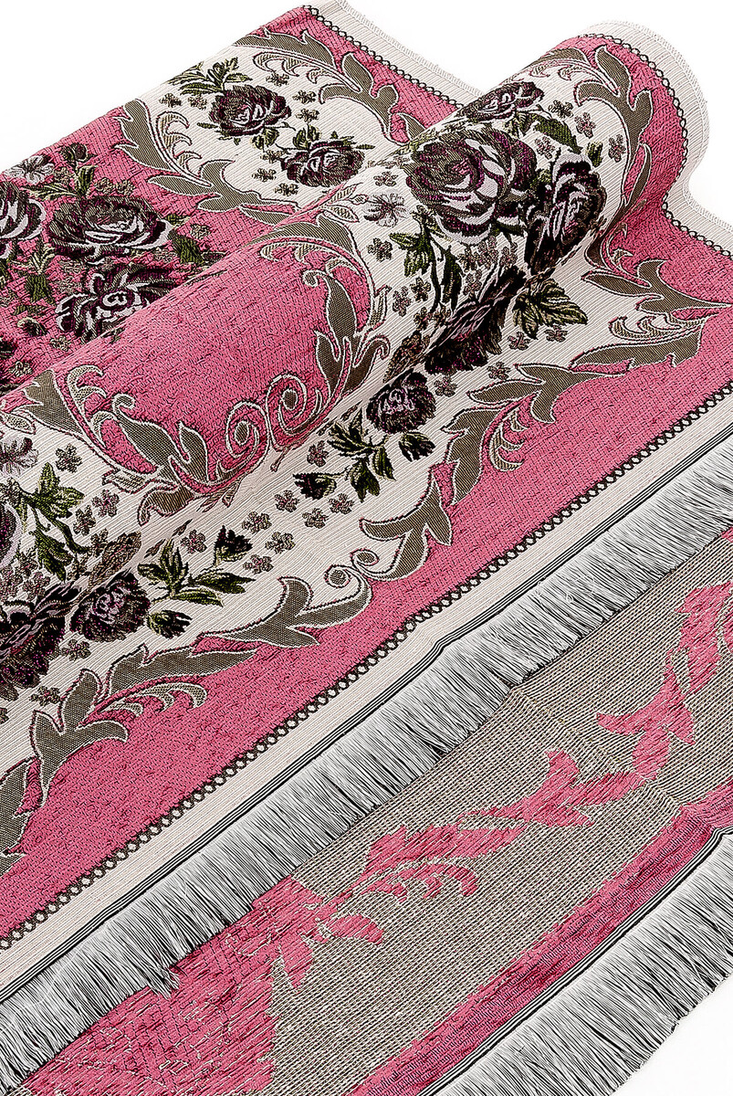 Luxury Rose Chenille Prayer Rug Fuchsia - 4