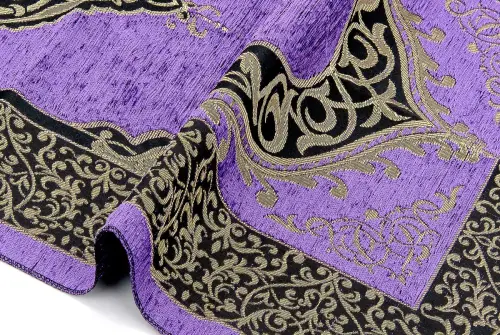 Luxury Ottoman Chenille Prayer Rug - 0170 - Lilac Color - 3
