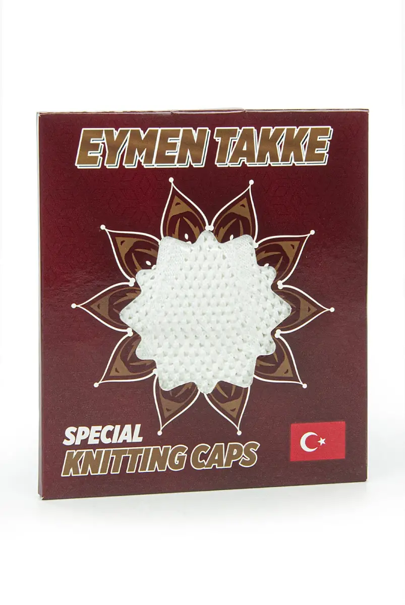 Machine Knitted Lycra Lace Prayer Skullcap - 8