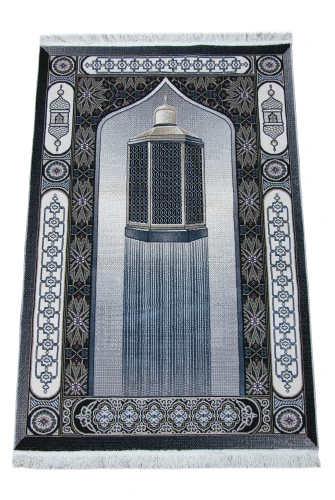 Makamı İbrahim Desenli Halı Tipi Dokuma Seccade - 1