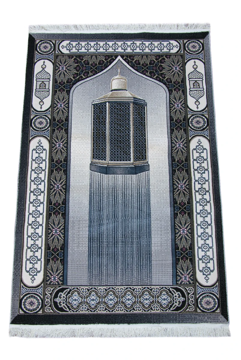 Makamı İbrahim Desenli Halı Tipi Dokuma Seccade - 1