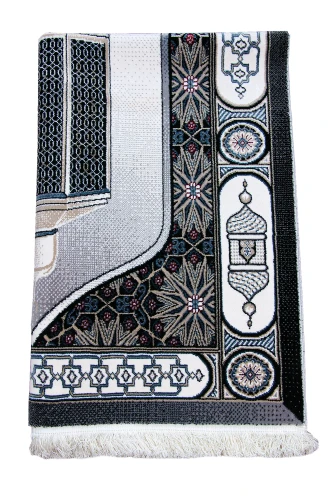 Makamı İbrahim Desenli Halı Tipi Dokuma Seccade - 2