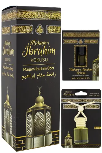 Makamı İbrahim Kokusu 400ml Sprey Ve Makamı İbrahim Kokusu 8 Ml Araba Kokusu Cam Şişe Ve Makamı İbrahim Alkolsüz Esans 3Ml 