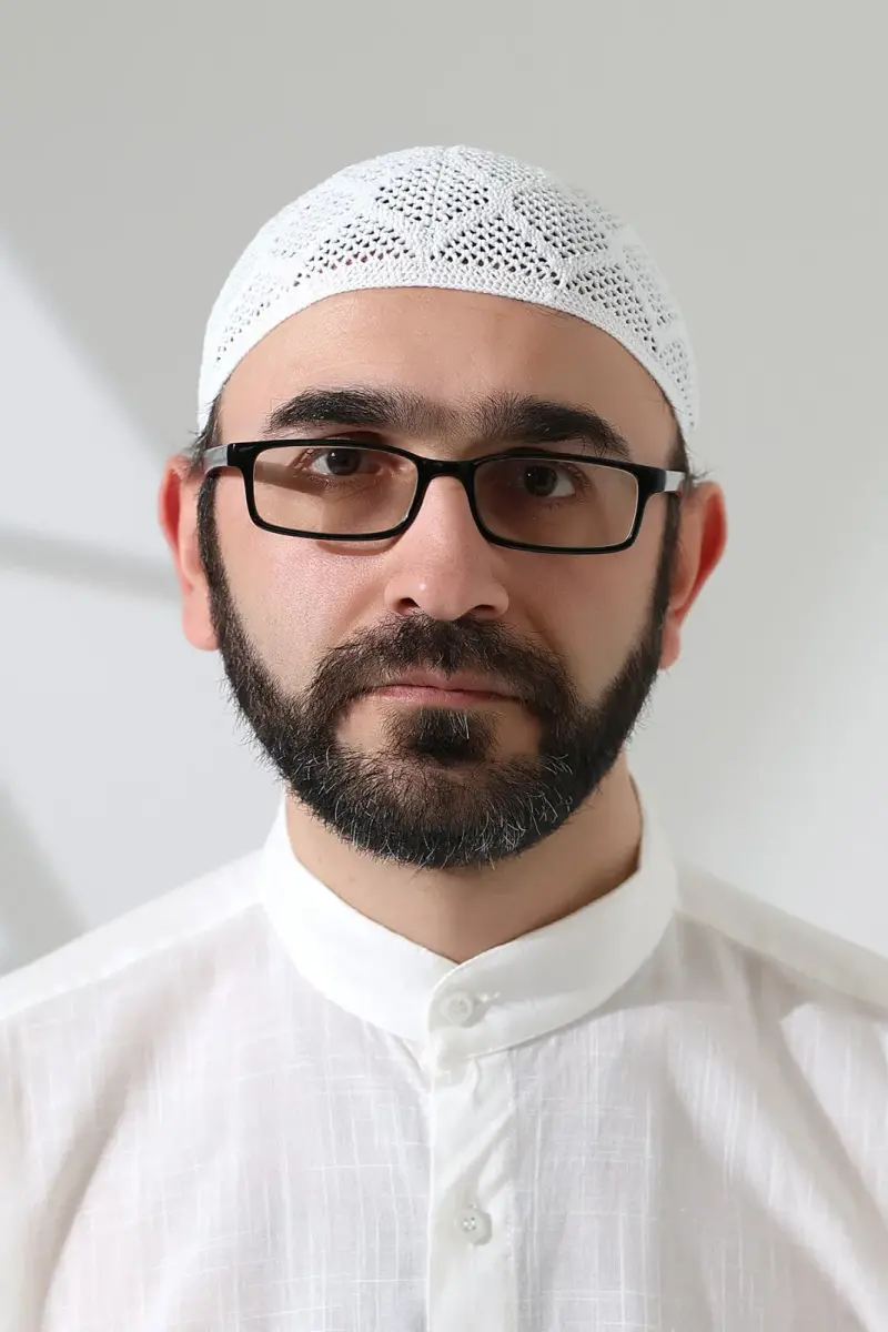 Makine Örgüsü Dantel Detaylı Namaz Takkesi Beyaz - 2