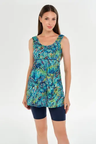 Maresiva Claire Kolsuz Yarı Kapalı Tesettür Mayo 2609-25 Lacivert - Maresiva (1)