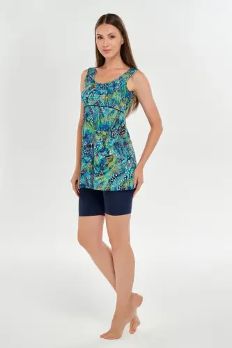 Maresiva Claire Kolsuz Yarı Kapalı Tesettür Mayo 2609-25 Lacivert - 3