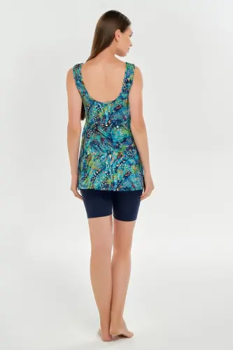 Maresiva Claire Kolsuz Yarı Kapalı Tesettür Mayo 2609-25 Lacivert - 4