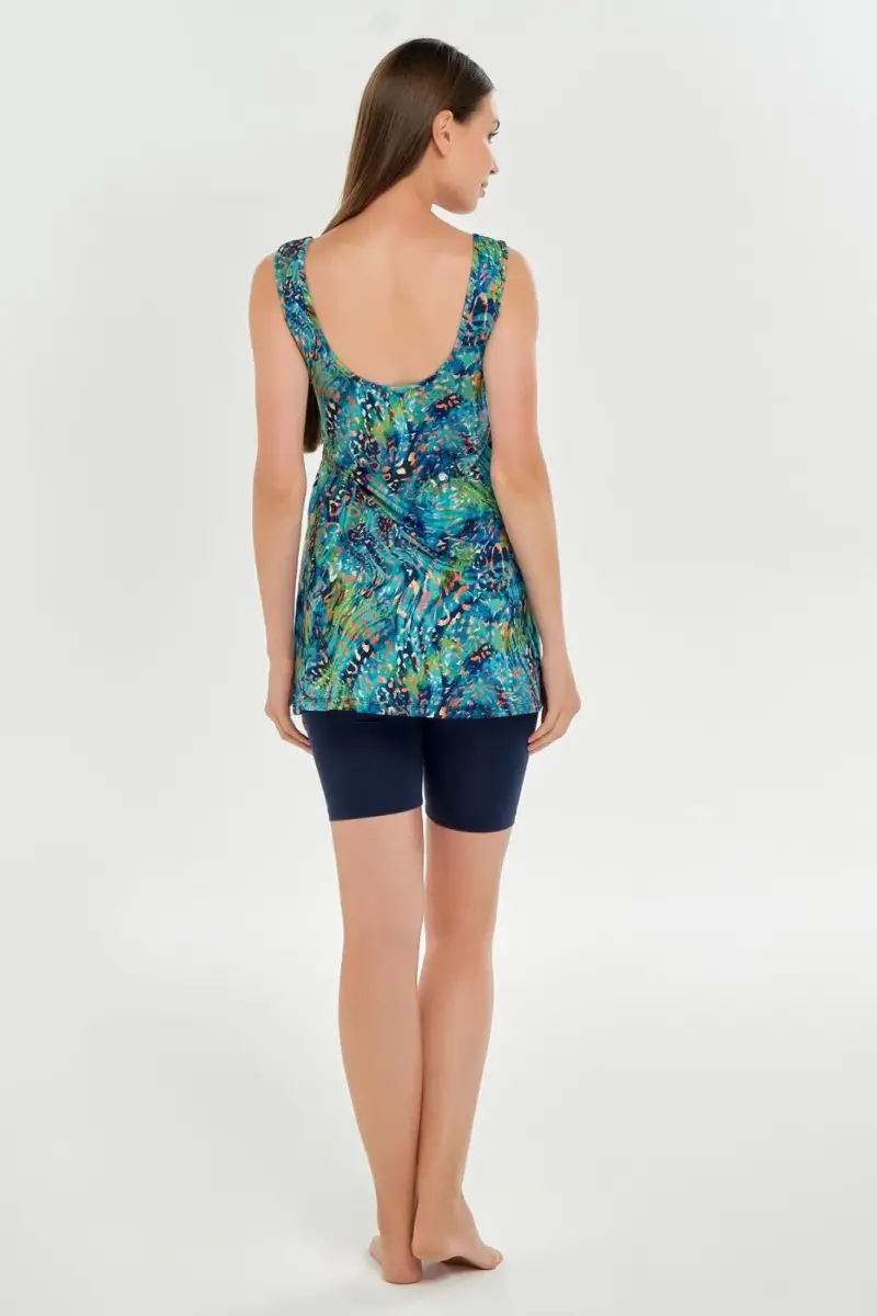 Maresiva Claire Kolsuz Yarı Kapalı Tesettür Mayo 2609-25 Lacivert - 4