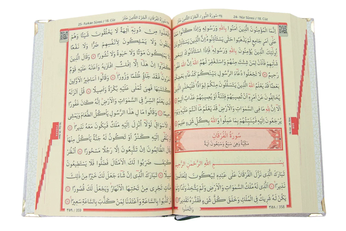 Masa Üstü Çift Kapaklı Kadife Kaplı Sandıklı Kuran Seti - Pembe - 7