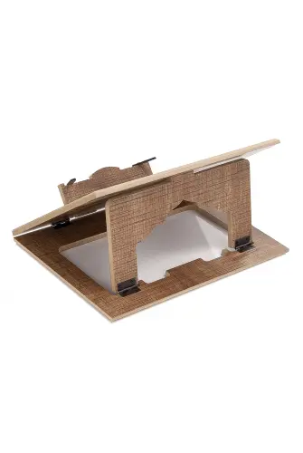 Masaüstü Kadameli Ayarlanabilir Ahşap Tuğra Desenli Rahle - ihvanonline (1)