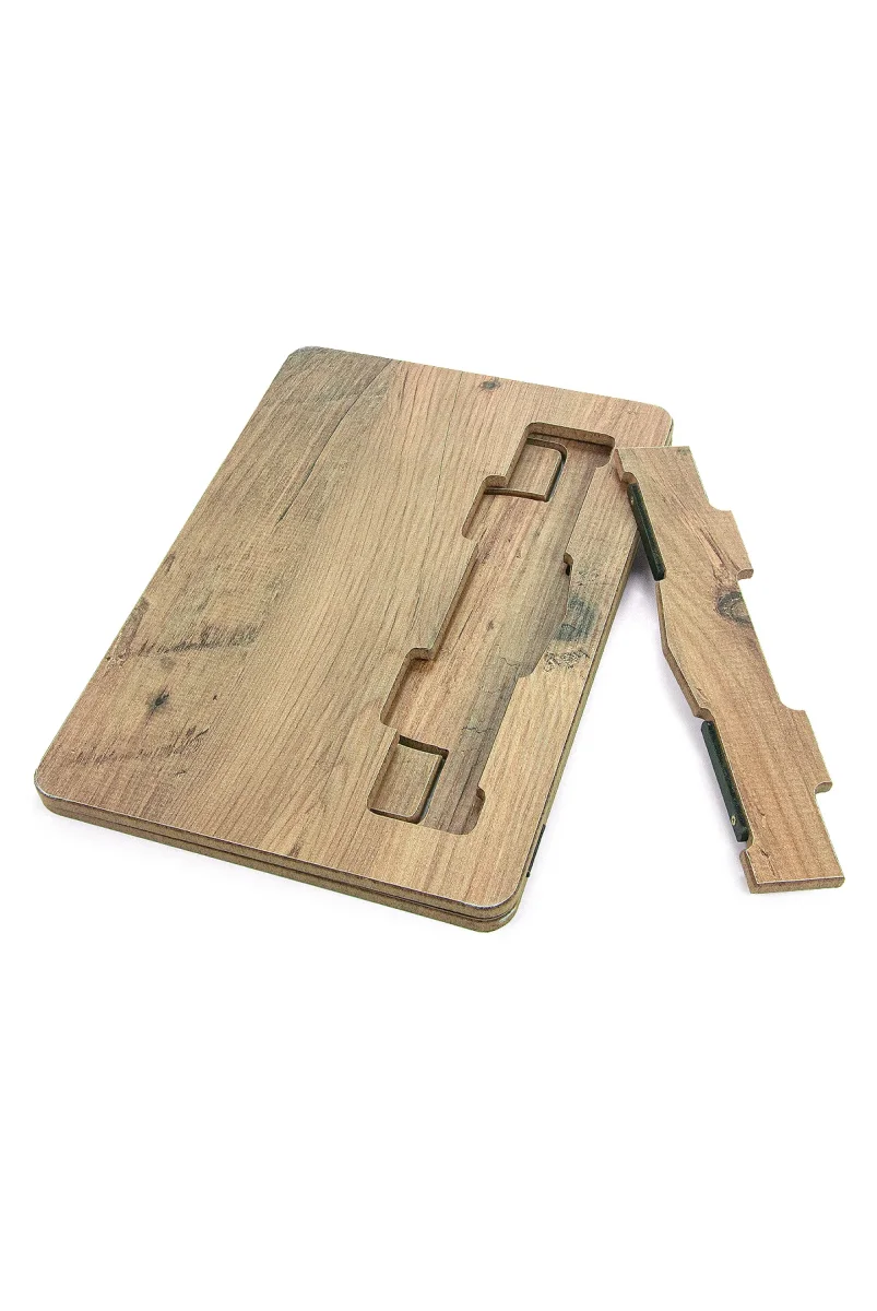 Masaüstü Kademeli Ayarlanabilir Allah Yazılı Sayfa Tutucu Aparatlı Ahşap Rahle, Katlanabilir Tablet Standı - 6