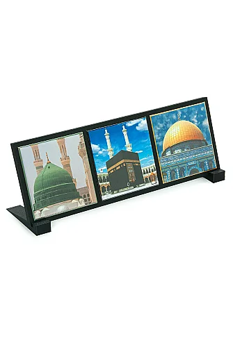Masaüstü Standlı Kâbe Mescid-i Nebevi ve Mescid-i Aksa 3’lü Magnet Seti – Hac Umre Hediyeliği - ihvanonline (1)