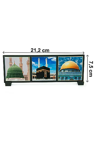 Masaüstü Standlı Kâbe Mescid-i Nebevi ve Mescid-i Aksa 3’lü Magnet Seti – Hac Umre Hediyeliği - 8