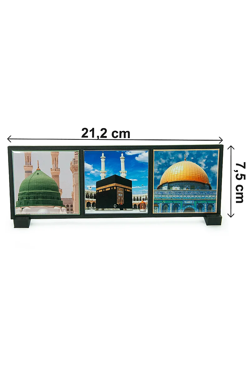 Masaüstü Standlı Kâbe Mescid-i Nebevi ve Mescid-i Aksa 3’lü Magnet Seti – Hac Umre Hediyeliği - 8