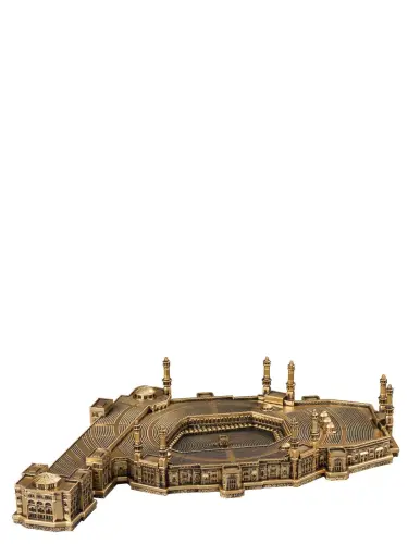 Masjid Haram Kaaba Trinket Religious Gift Gold Color - 3