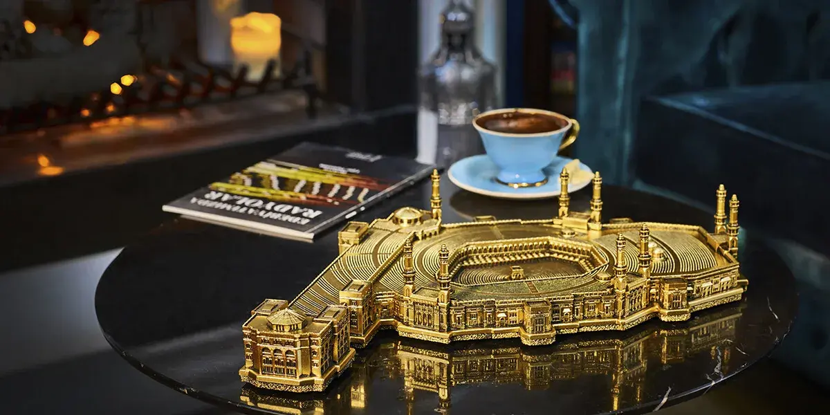 Masjid Haram Kaaba Trinket Religious Gift Gold Color - 6