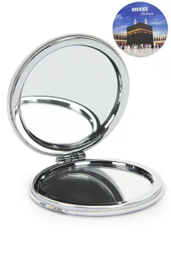 Mecca and Medina Souvenir Double Sided Pocket Mirror - 1