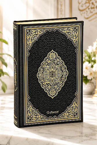 Medine Hatlı Arapça Kuranı Kerim - Termo Cilt - Orta Boy - Siyah 