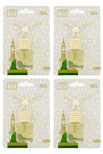 Medine Ravza Kokusu 8 Ml Araba Kokusu Cam Şişe 4 Adet 
