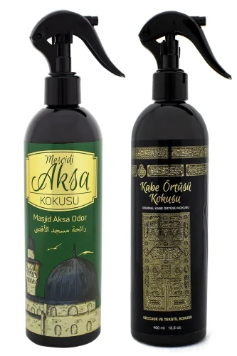 Mescidi Aksa ve Kabe Örtüsü Kokusu Sprey 400 Ml. Siyah - Esved (1)