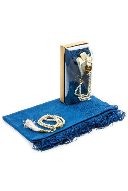 Mevlid Gift Set - Rosary - Shawl Covered - Petroleum Color