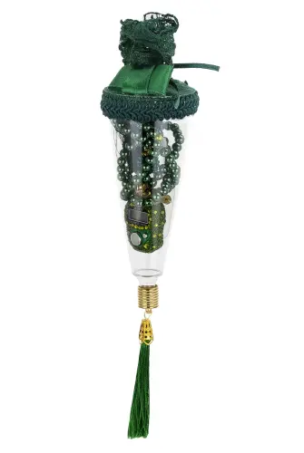 Mevlüt Gift Set with Zikirmatik and Pearl Rosary in Special Box Green - İhvan (1)